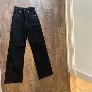 Zara black wide leg jeans